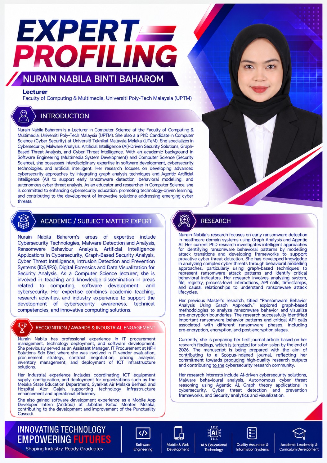 Expert Profiling — Nurain Nabila Binti Baharom